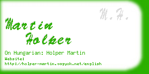 martin holper business card